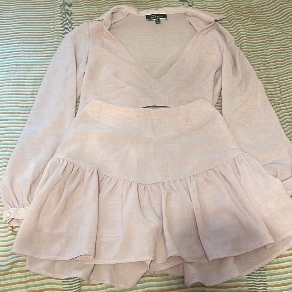Blue Blush Pink Skirt and Top set, Women’s Size 7